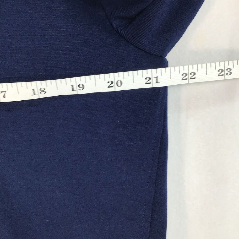 Lands' End Tunic Top Women's Medium 10-12 Navy Blue Long Sleeve Soft Loose Fit - Picture 8 of 12